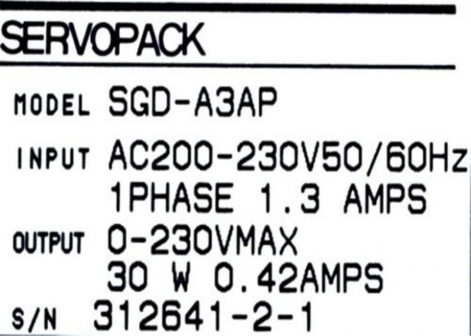Il servo industriale guida 30 il DRIVER elettrico SGD-A3AN di watt YASKAWA SERVOPACK 0