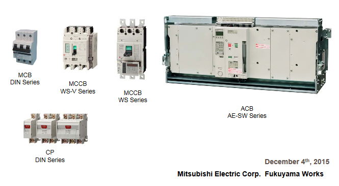 Interruttore AE3200-SS 3P ACB a bassa tensione WS1NA-P3 dell'aria di Mitsubishi Electric 3200A 0