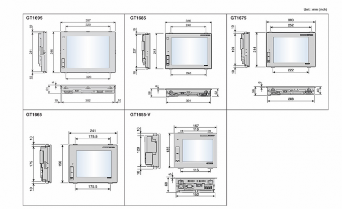 GT1672-VNBD 10,4 in HMI di CA 640 x 480 di 100 - 240 V touch screen Mitsubishi dei pixel 0