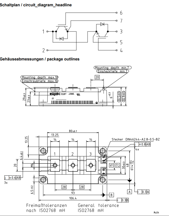 Fossa Infineon Technologies AG del mit di IGBT FF400R06KE3 62mm C-Serien Modul 0