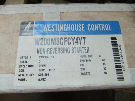 W200M3CFCY4Y7 WESTINGHOUSE Advantage Starter 3-POLE Non-reversibile Nema 3-Phase