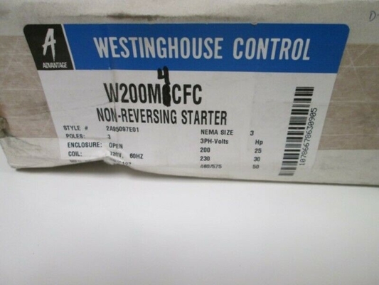 W200M4CFC WESTINGHOUSE Avvantaggio di avvio non inversione 3 poli 600V 50/60 Hz 120 Volt