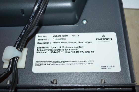 Emerson VNSA16-ICOM 100-240VAC ETHERNET a fase singola 16 PORT TYPE 1 CONCLUSIONE