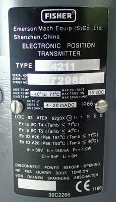 4211 4200-305-24467 nuovo originale, trasmettitore di posizione elettronico 30V-DC, marca di Fisher.