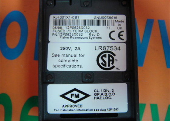 Emerson DeltaV KJ4001X1-CB1 12P0625X052 Morsettiera I/O con fusibile