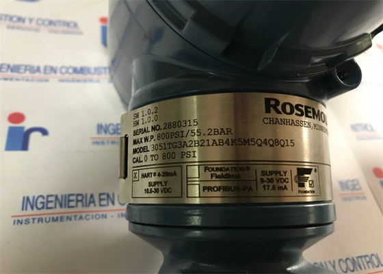 Trasmettitore di pressione in linea 3051TG Rosemount 3051TG3A2B21AB4 da 14,7 a 800 psi