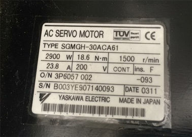 Industrial Ac Servo Motor , Yaskawa Electric Motor SGMGH-30ACA61 2900w 200v