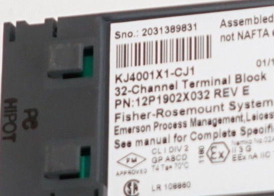 EMERSON KJ4001X1-CJ1 32 canali di blocco terminale 30 VDC 1 mm Pico 150Hz