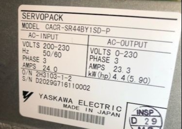 YASKAWA CACR-SR44BY1SD-P Servo Servopack Serie D All Digital 4.4kW 200VAC