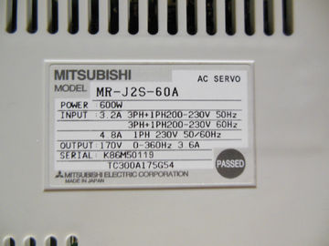 MITSUBISHI AC Servo Motor Drive MR-J2S-60A 600W MR-J2S Series 200-230 VAC 600W