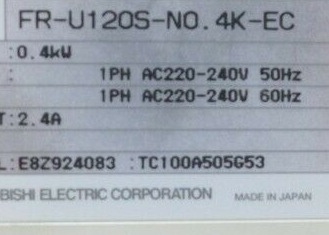 Mitsubishi FR-Z024-0.1K-UL INVERTER DRIVE VARIABLE FREQUENCY .1 HP .1 KW 3 PHASE FR-Z SERIES.NEW ORIGINAL.