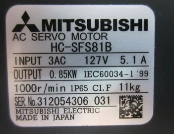 Mitsubishi AC Industrial Motor HC-SFS81 / HC-SFS81B Servo Motor 0.85kw IN STOCK