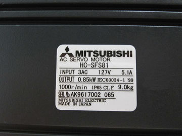 Mitsubishi AC Industrial Motor HC-SFS81 / HC-SFS81B Servo Motor 0.85kw IN STOCK