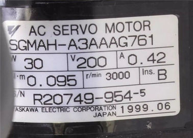Industrial Servo Motor Yaskawa SGMAH Series Ins B SERVO MOTOR SGMAH-A3AAAG761