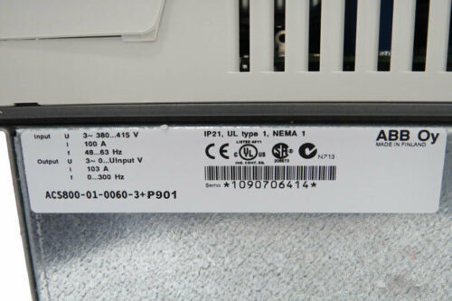 Convertitore di frequenza di monofase di ABB ACS800-01-0060-3+P901 50 60hz