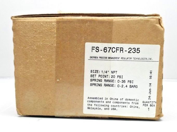 PRIMAVERA del REGOLATORE di PRESSIONE di Emerson FS-67CFR-235 0-35 PSI MISURANO RANCE 0-30 PSI. 0